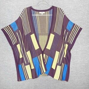 UMGEE Womens Poncho Sweater Size S/M Kimono Lagenlook Art To Wear Cardigan Artsy